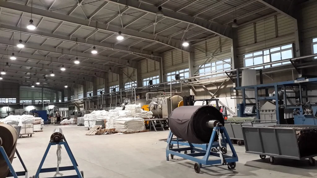 Inside the Liontex textile manufacturing facility in Port Said
